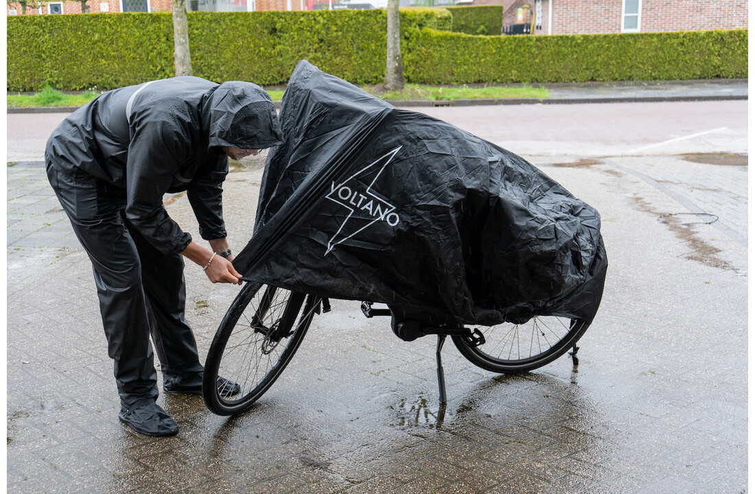 Voltano Elastische Fietshoes - 2 Fietsen - Zwart - Waterdicht