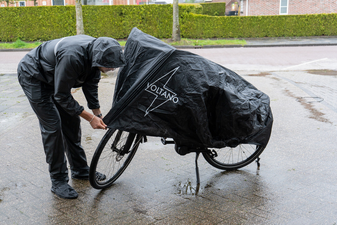 Voltano Elastische Fietshoes - 1-2 Fietsen - Zwart - Waterdicht