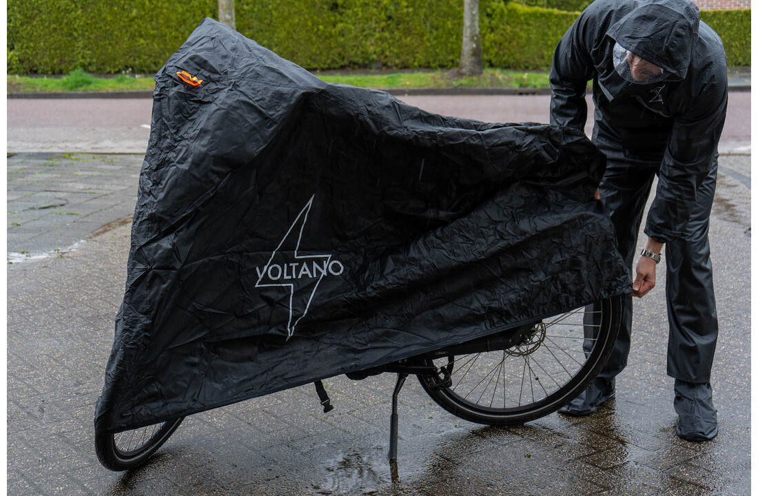 Voltano Elastische Fietshoes - 2 Fietsen - Zwart - Waterdicht