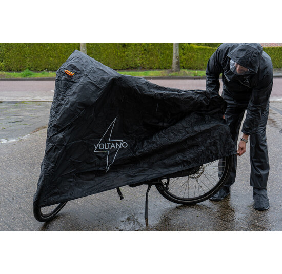 Voltano Elastische Fietshoes - 1-2 Fietsen - Zwart - Waterdicht