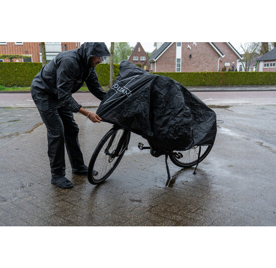 Voltano Elastische Fietshoes - 1-2 Fietsen - Zwart - Waterdicht