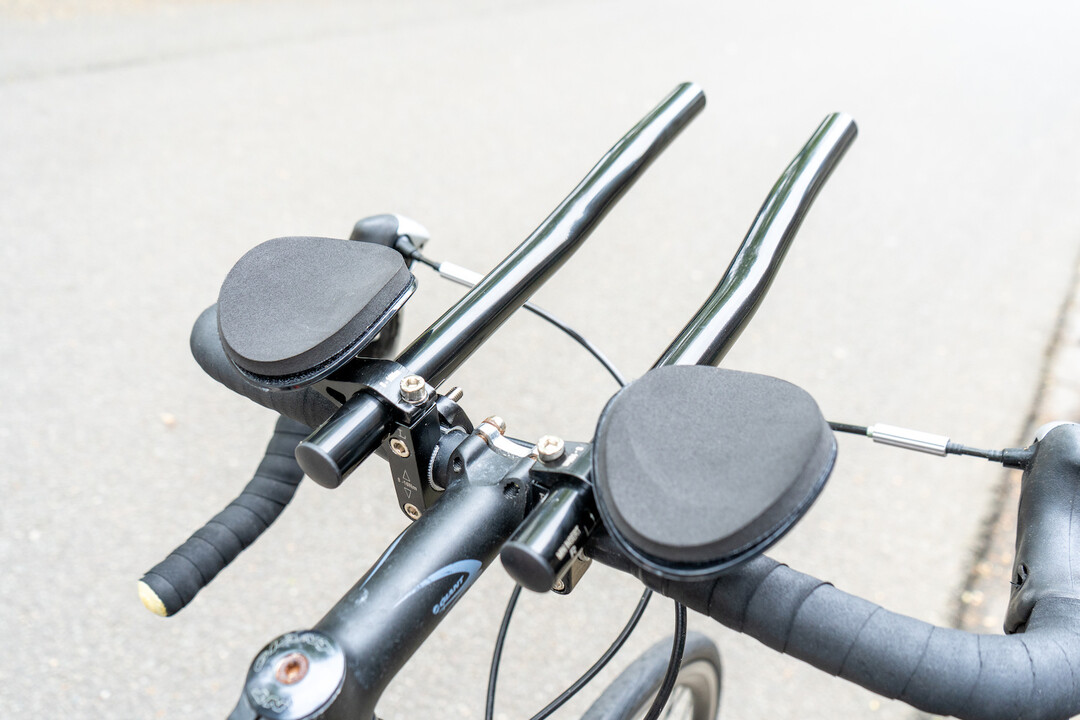 Voltano Verstelbaar Ligstuur Recht - Zwart - Aluminium - Opzetstuur / Tijdritstuur - 22,4 / 25,4