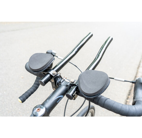 Voltano Verstelbaar Ligstuur Recht - Zwart - Aluminium - Opzetstuur / Tijdritstuur - 22,4 / 25,4