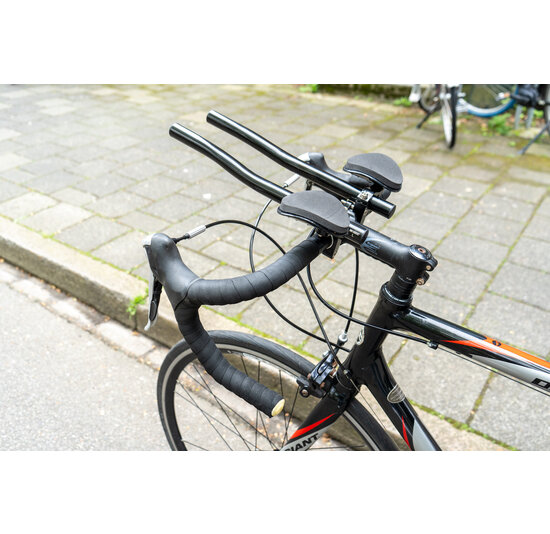 Voltano Verstelbaar Ligstuur Recht - Zwart - Aluminium - Opzetstuur / Tijdritstuur - 22,4 / 25,4