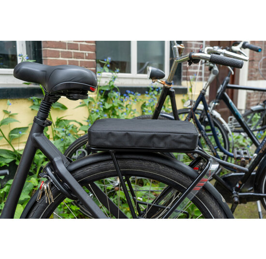 Voltano Fietskussen / Bagagedragerkussen - Extra dik 5 CM - Zwart