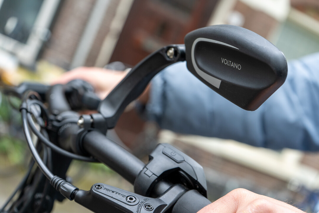 Voltano Fietsspiegel Links - Roestvrijstaal - Extra Stevig - Wegklapbaar