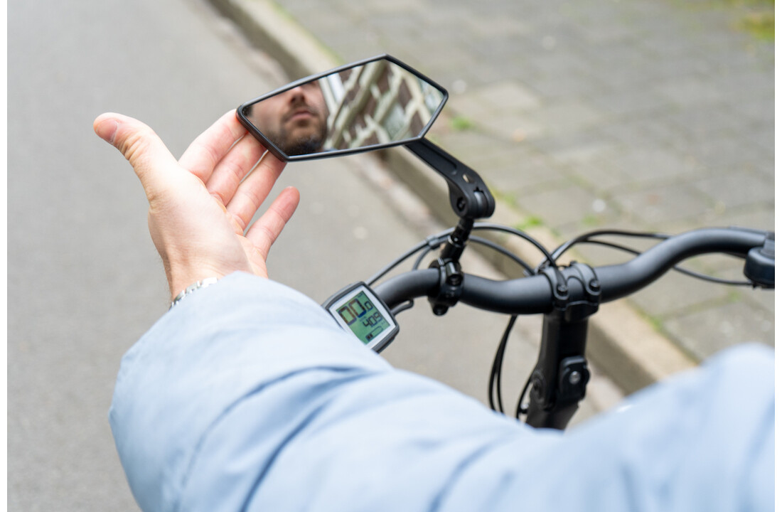 Voltano E-bike Fietsspiegel Links - Zwart - Anti Reflectie