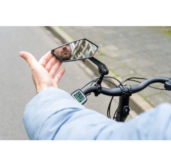 Voltano E-bike Fietsspiegel Links - Zwart - Anti Reflectie