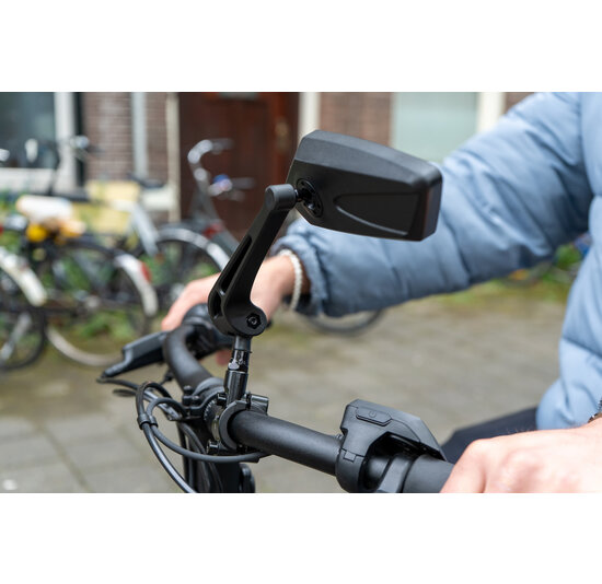 Voltano E-bike Fietsspiegel Links - Zwart - Anti Reflectie