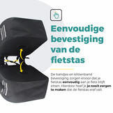 Voltano Dubbele Fietstas Rolltop Luxe E-bike - Zwart / Mintgroen - 48 Liter - 100% Waterdicht