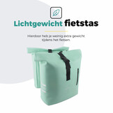 Voltano Dubbele Fietstas Rolltop E-bike Pro - Mint Groen - 48 Liter - 100% Waterdicht