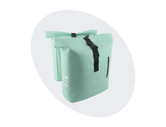 Voltano Dubbele Fietstas Rolltop E-bike Pro - Mint Groen - 48 Liter - 100% Waterdicht