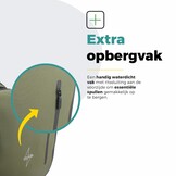 Voltano Dubbele Fietstas Rolltop Luxe E-bike - Zwart / Olijfgroen - 48 Liter - 100% Waterdicht