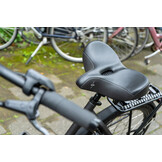 Voltano City XXXL Fietszadel Met Uitsparing - Unisex - Extra Breed Fietszadel - Zwart