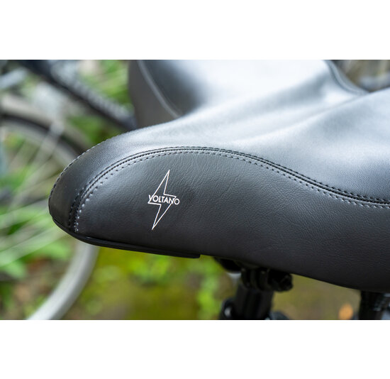 Voltano City XXXL Fietszadel - Unisex - Extra Breed Fietszadel - Zwart