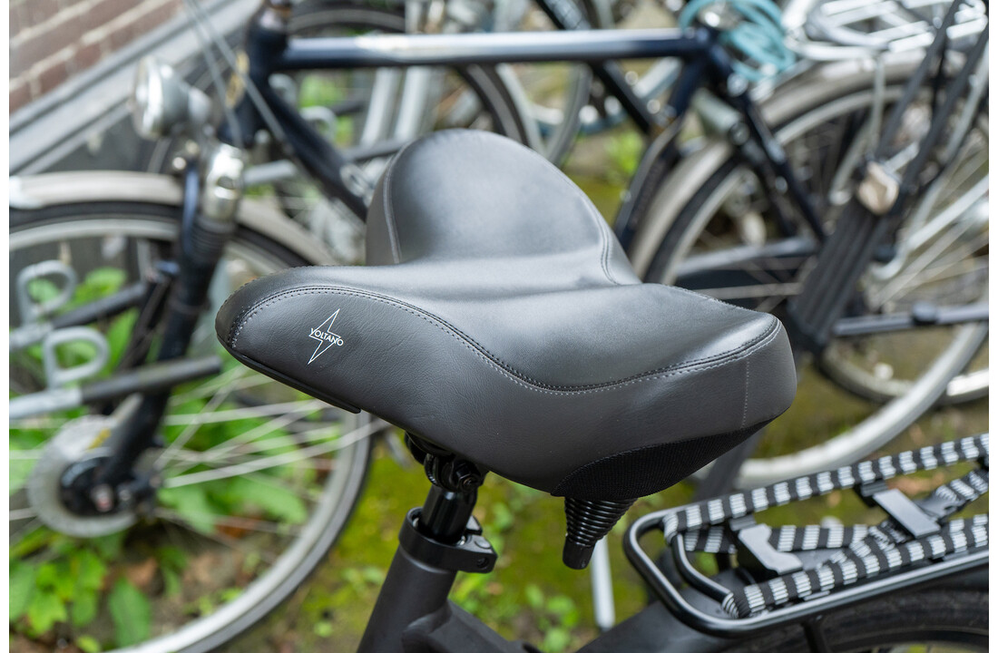 Voltano City XXXL Fietszadel - Unisex - Extra Breed Fietszadel - Zwart