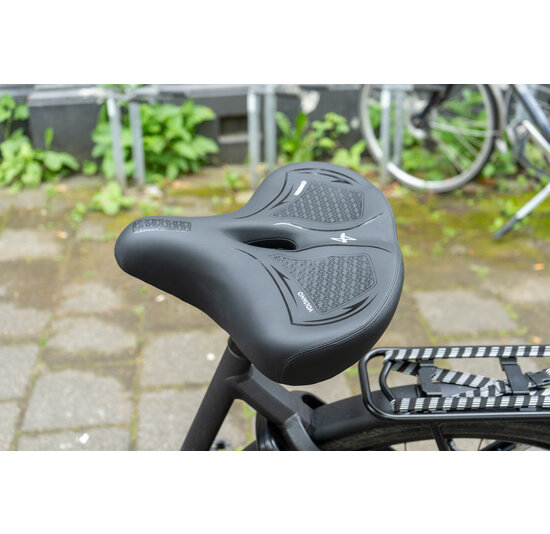 Voltano XXXL Fietszadel Cross - Zwart - Uitsparing