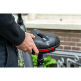 Voltano Fietszadel Met Gelpads - Zwart/Blauw - Unisex - Gratis Zadelstrop