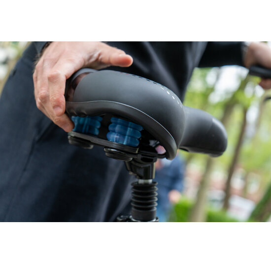 Voltano Pro Gel Fietszadel - Met Uitsparing - Zwart - Unisex