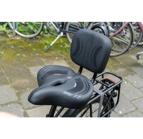 Voltano Fietszadel Relax Plus Met Rugsteun / Rugleuning - Zwart