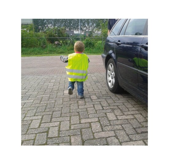 Dresco Veiligheidshesje Junior - Geel - Reflectie Voor Kinderen