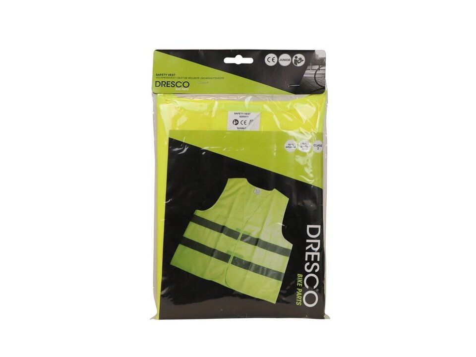 Dresco Veiligheidshesje Junior - Geel - Reflectie Voor Kinderen