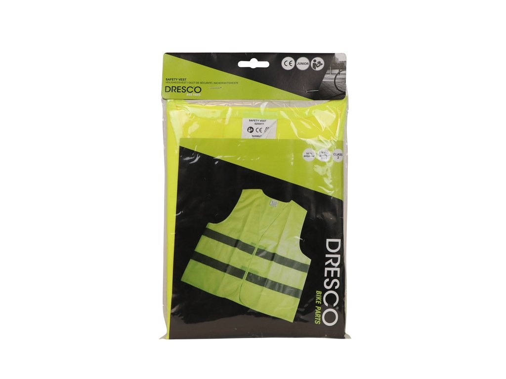 Dresco Veiligheidshesje Junior - Geel - Reflectie Voor Kinderen