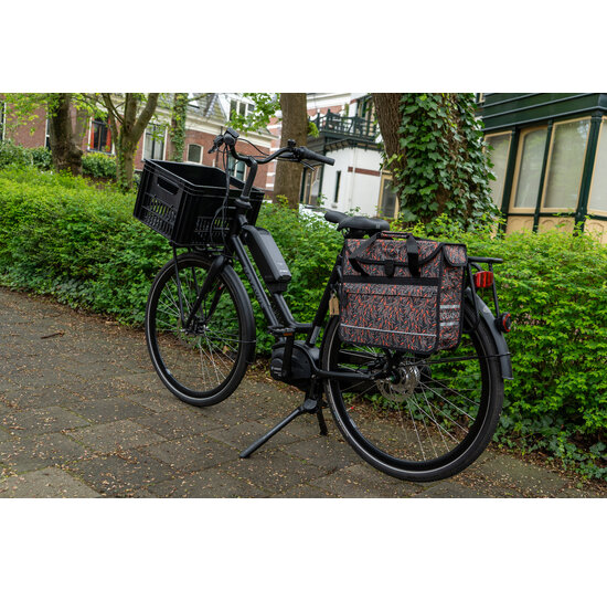 Voltano Voorgevormde Enkele Fietstas / Pakaftas - Crimson Leaf - 17L