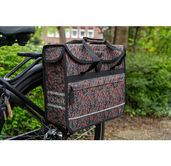 Voltano Voorgevormde Enkele Fietstas / Pakaftas - Crimson Leaf - 17L