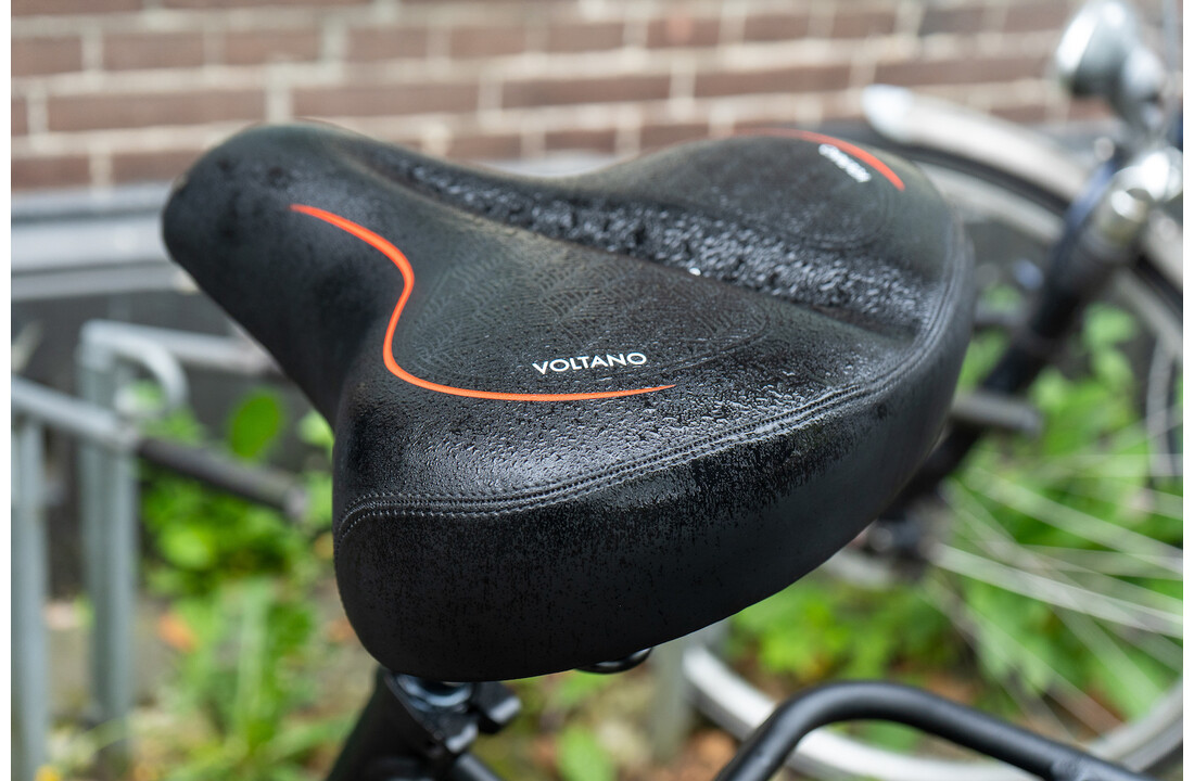 Voltano XXXL Fietszadel Stripes - Zwart / Rood
