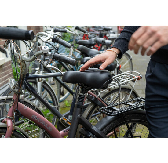 Voltano Fietszadel - Zwart - Stadszadel - Inclusief Zadelstrop