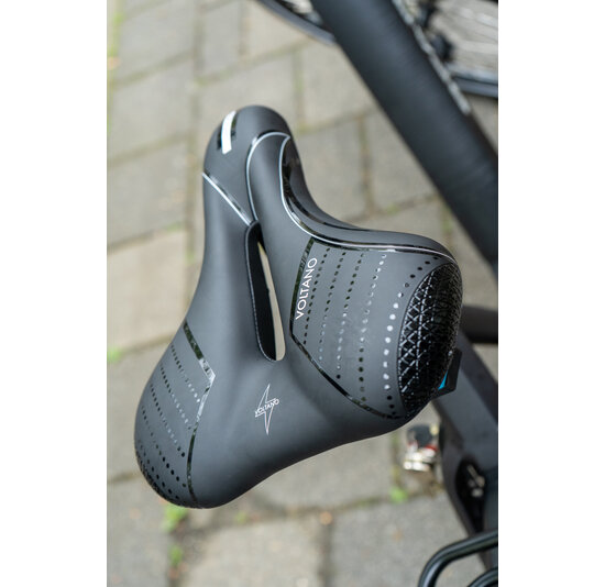 Voltano Fietszadel Essence - Zwart - Unisex - Breed - Gel Zadel