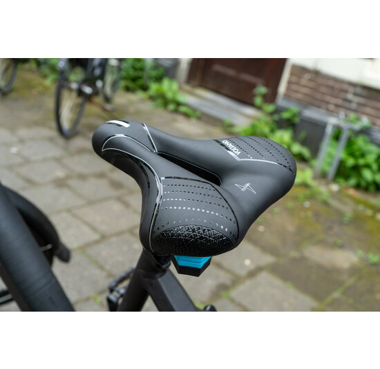 Voltano Fietszadel Essence - Zwart - Unisex - Breed - Gel Zadel