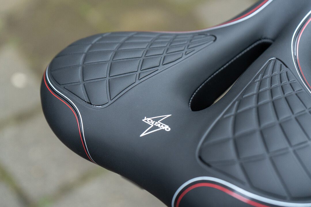 Voltano Zen Fietszadel Met Antislip Gelpads - Zwart / Rood