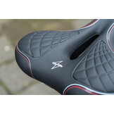 Voltano Zen Fietszadel Met Antislip Gelpads - Zwart / Rood