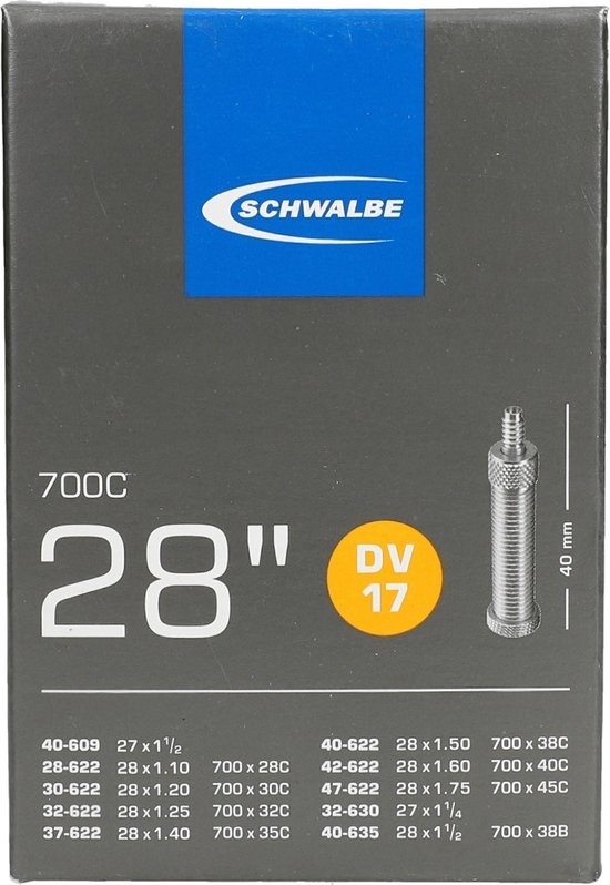 Schwalbe Binnenband - DV17 - 28 inch x 1.10 - 1.75 - Hollands Ventiel - 40mm Ventiel