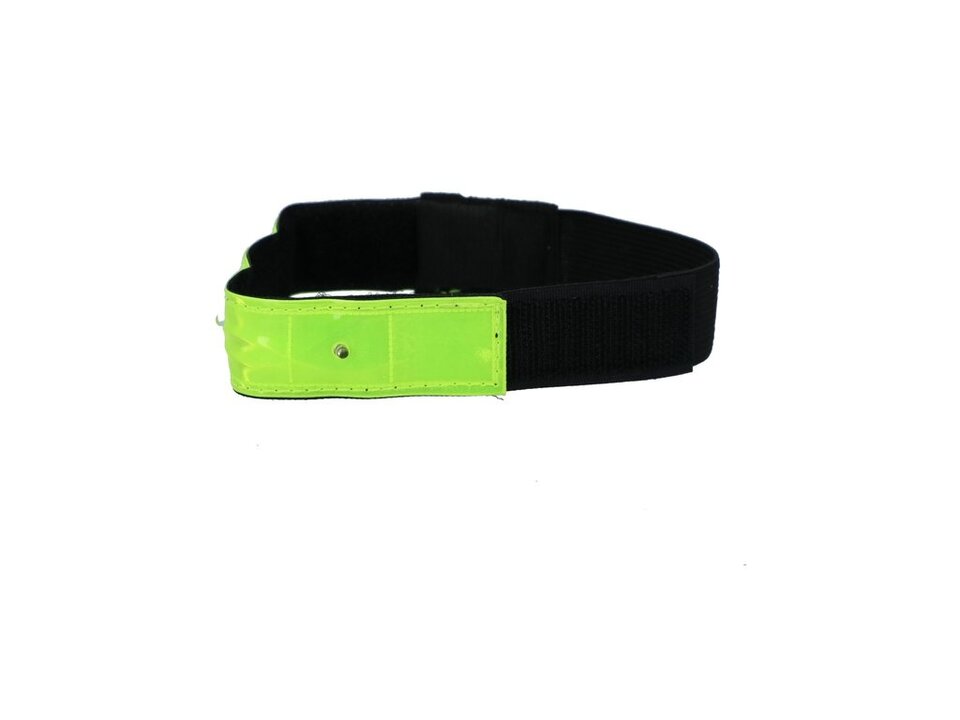 Dresco Led Reflectieband - Geel - 40 CM - Incl. Batterij