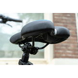 Voltano Gel Fietszadel Met Uitsparing - Zwart / Blauw - Trekking - Incl. Zadelstrop - Unisex