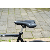 Voltano Gel Fietszadel Met Uitsparing - Zwart - Trekking - Incl. Zadelstrop - Unisex