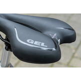 Voltano Gel Fietszadel Met Uitsparing - Zwart - Trekking - Incl. Zadelstrop - Unisex