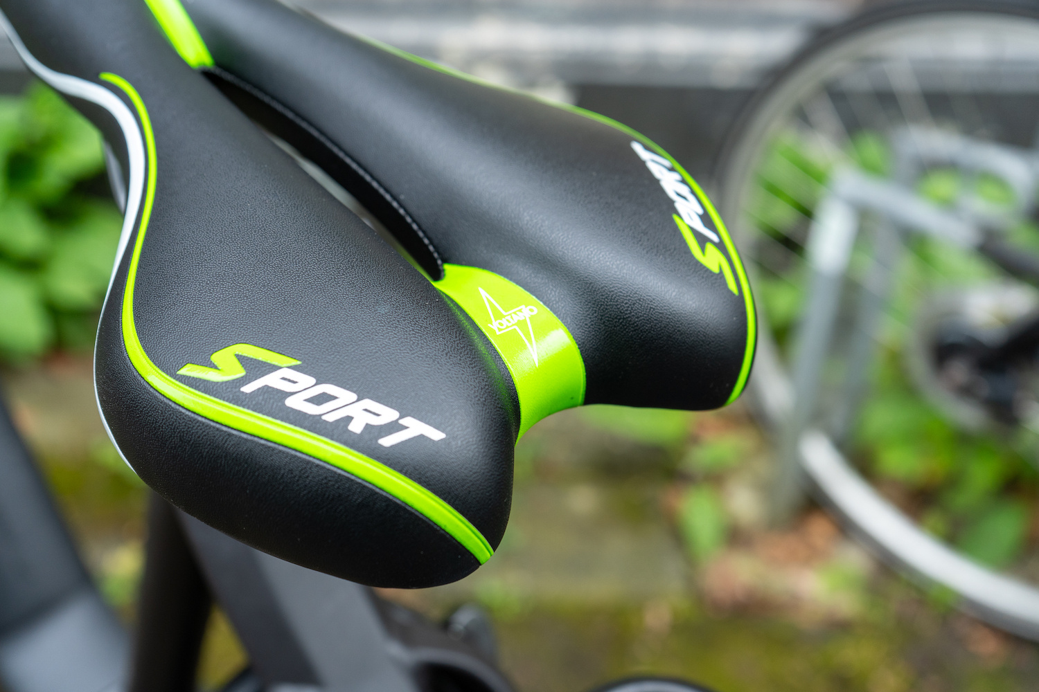 Voltano Sport Fietszadel – Zwart / Groen - Gel - Trekking Zadel