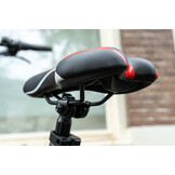 Voltano Sport Fietszadel – Zwart / Rood - Gel - Trekking Zadel