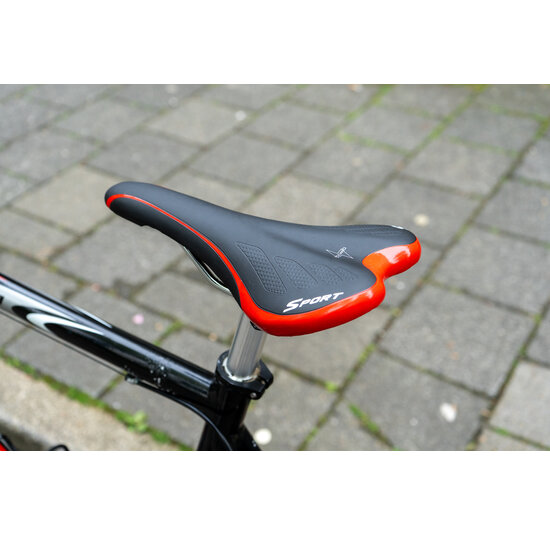 Voltano Race / MTB Fietszadel – Zwart / Rood - Unisex