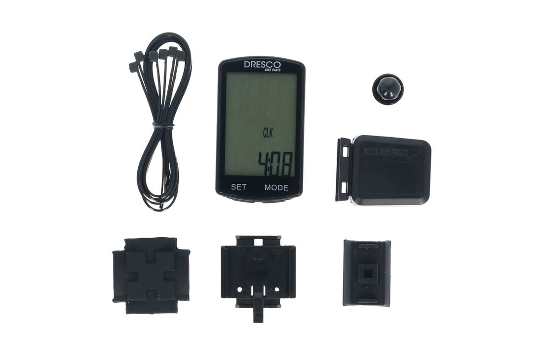 Dresco Draadloze Fietscomputer Zwart - 19 Functies