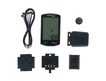 Dresco Draadloze Fietscomputer Zwart - 19 Functies
