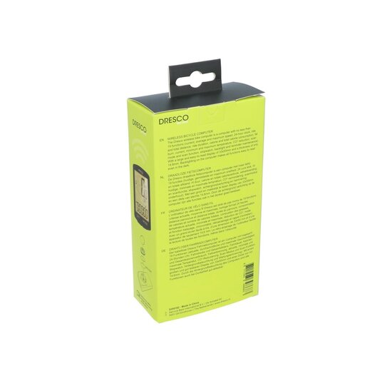 Dresco Draadloze Fietscomputer Zwart - 19 Functies