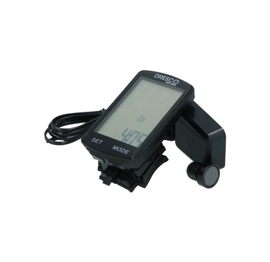 Dresco Draadloze Fietscomputer Zwart - 19 Functies