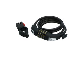 Dresco Code Kabelslot 120/8 -Cijferslot / Spiraalslot - 120 CM - Met Houder