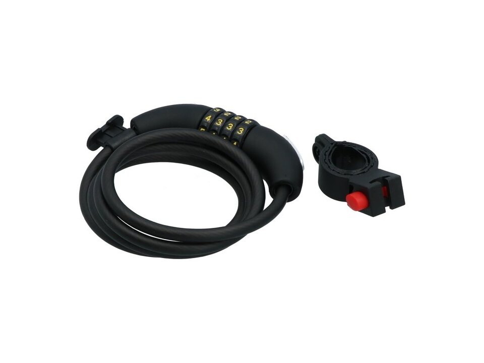 Dresco Code Kabelslot 120/8 -Cijferslot / Spiraalslot - 120 CM - Met Houder