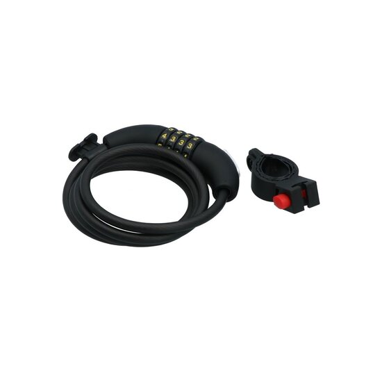 Dresco Code Kabelslot 120/8 -Cijferslot / Spiraalslot - 120 CM - Met Houder